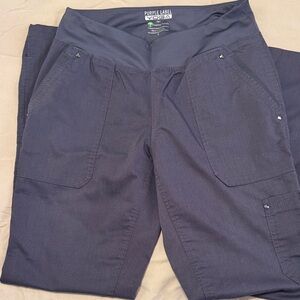 Healing Hands Purple Label Tori Womens 5-Pocket Yoga Scrub Pants Size Small Grey